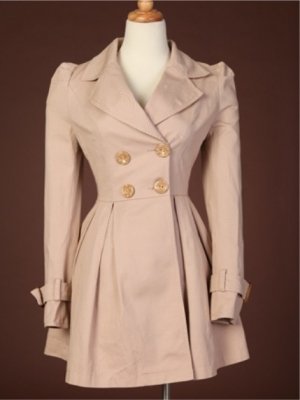 Lady suit khaki made four fastener design - Click Image to Close